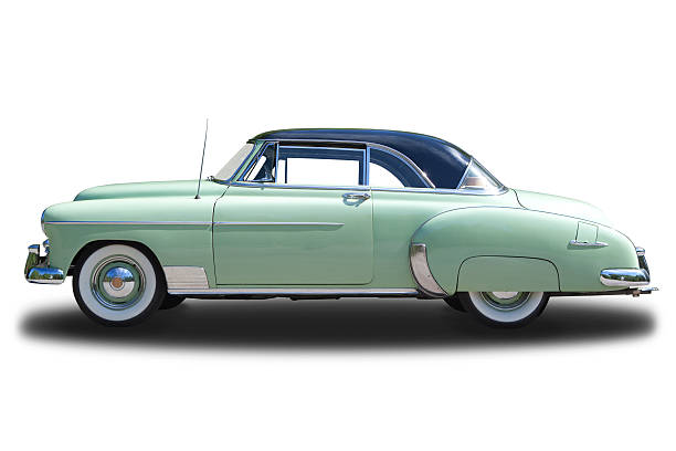 Chevrolet Deluxe 1950 Chevrolet Deluxe 1950 isolated on white vintage car stock pictures, royalty-free photos & images