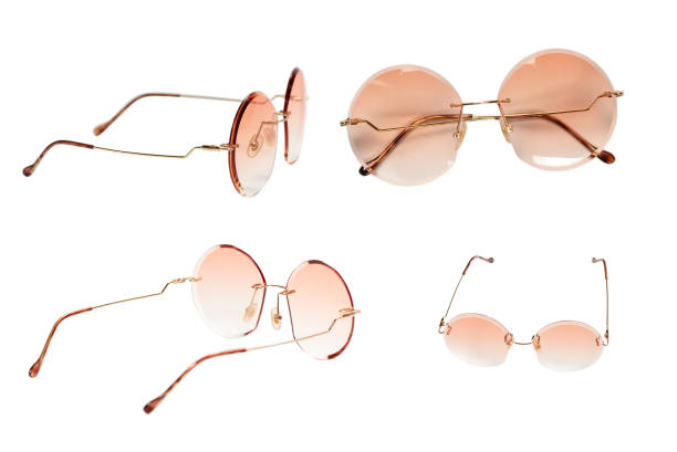 istock Round summer sunglasses isolated on a white background. 1363826218