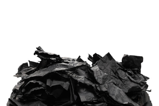 istock Abstract black paper texture background. Top view. 1363826293