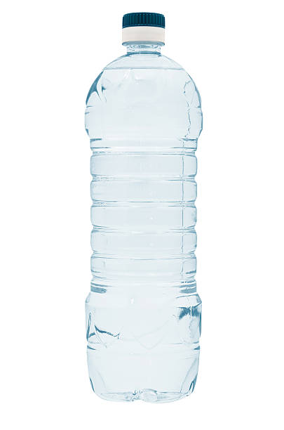 istock Pure mineral water in blue plastic bottle, isolated on white 136382683