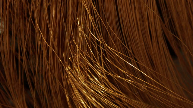 Copper wires in an industry
