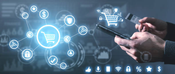 E-commerce. Online shopping. Business. Internet. Technology stock photo