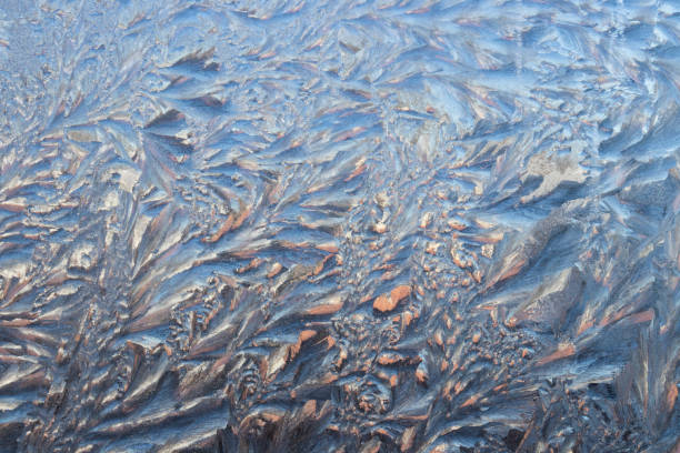 istock Ice Crystals on Glass. Abstract Ice design for background. 1363831939