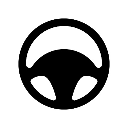 Steering wheel icon vector on white background. Car wheel. Vector EPS.