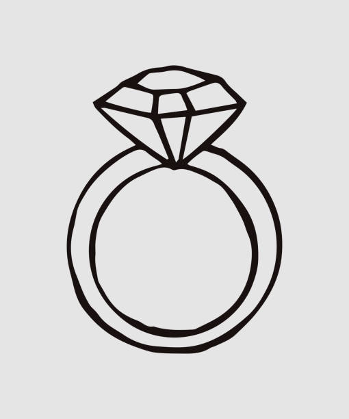 ダイヤモンドを持つリング。 - ring gold vertical wedding点のイラスト素材／クリップアート素材／マンガ素材／アイコン素材