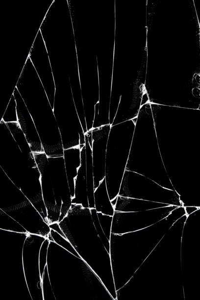istock Broken glass texture. Abstract of cracked screen Smartphone from shock. 1363845040