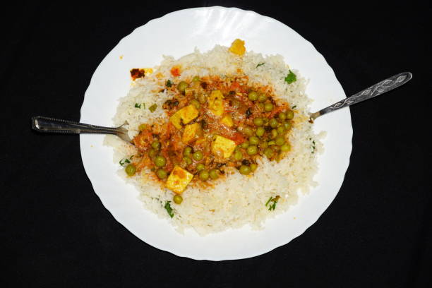 istock Indian Matar Paneer with Rice 1363848454