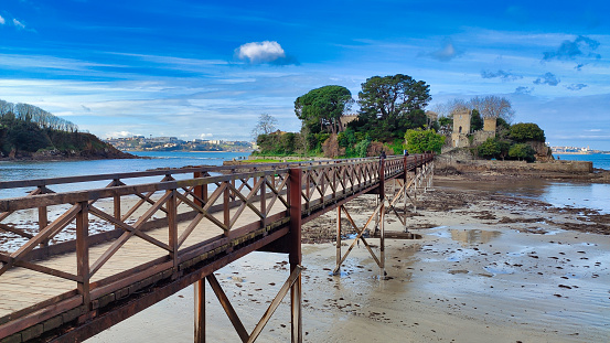 Santa Cruz island, Oleiros, A Coruña province, Galicia, Spain
