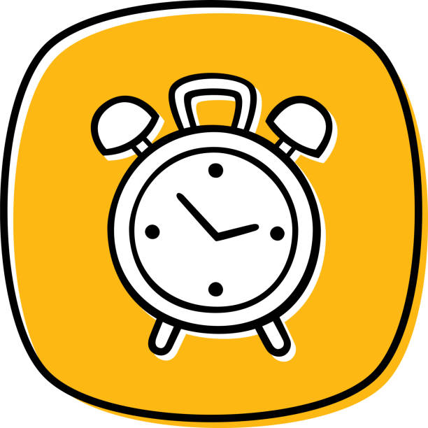 ilustrações de stock, clip art, desenhos animados e ícones de clock doodle 2 - hour hand
