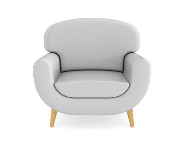 istock white leather armchair on white background. Isolated 3D illustration 1363852097