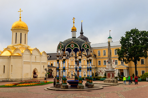 Sergiev Posad, Russia - August 15, 2019: Trinity Lavra of St. Sergius in Sergiev Posad, Russia