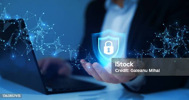 Protection Personal Data Information Internet Technology Information And Cyber Securitytechnology Services Stock Photo - Download Image Now