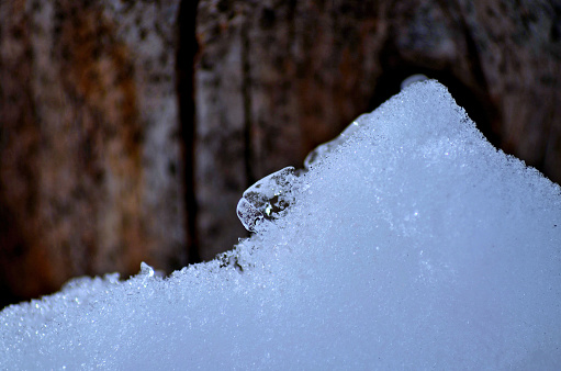 Macro photographs of the snow that fell in Val Badia