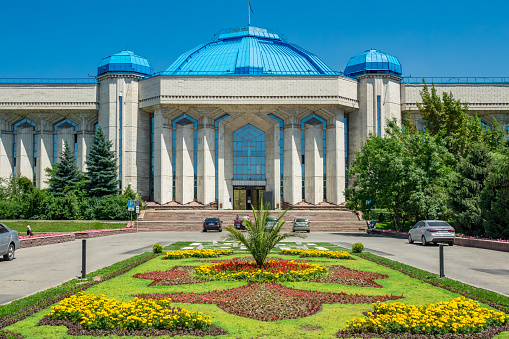 State Museum of Kazakhstan in Almaty, Kazakhstan on a sunny day.