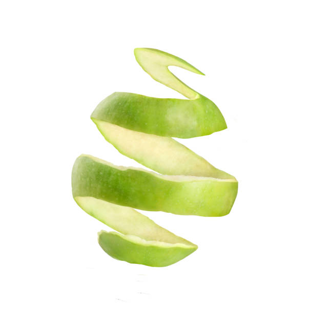 istock green apple skin on white background 1363860112