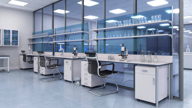 istock Laboratory interior with lab equipment. 3d illustration 1363860295
