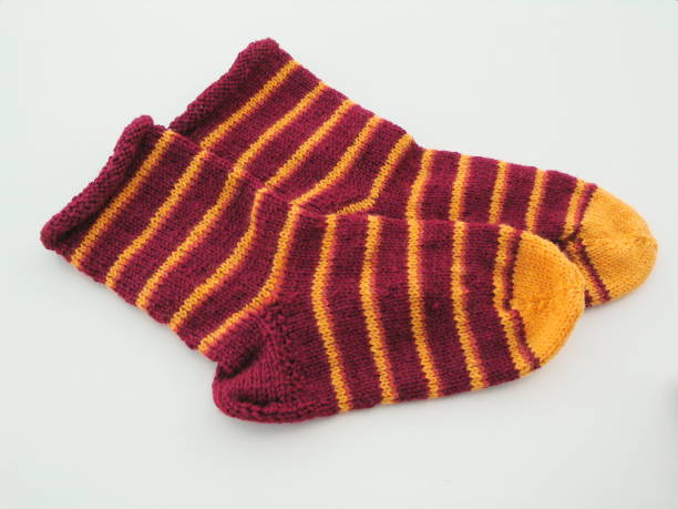 istock Hand-knitted socks in many colors 1363862424