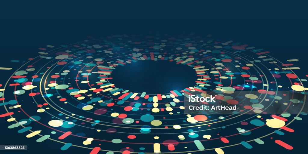 Data Sorting Process Big Data Stream Futuristic Infographics File ...