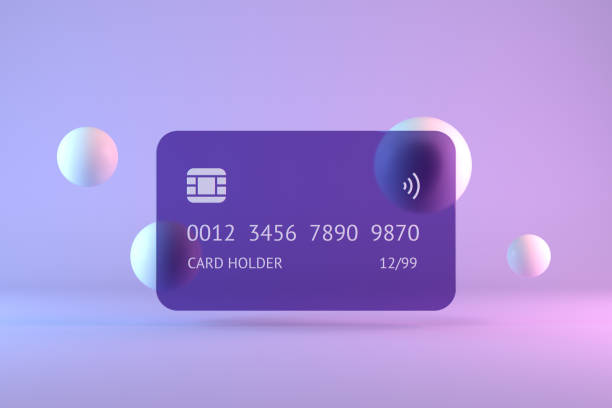 istock Credit card on colorful background 1363863876