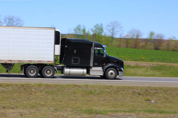 istock Semi-truck and trailer 1363869609