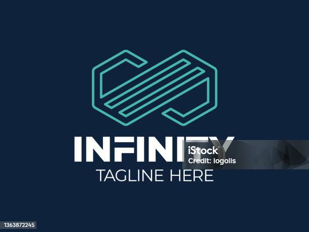 Infinity Library Hexgon Infinity Hexagonal Logo Geometric Infinity Cube Hexagon Logo Flat ...