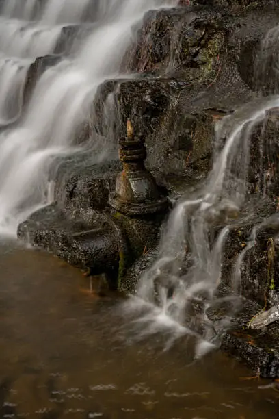 Old Rusty Valve At The Bottom of Old Dam in Hot Springs National Park