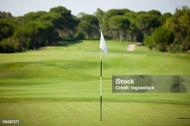 Verde Golf - Fotografie stock e altre immagini di Bandiera - Bandiera, Bandiera sportiva, Bandierina da golf