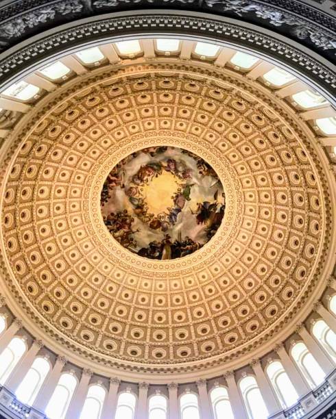 United States Capitol dome, Washington, United States stock photo
