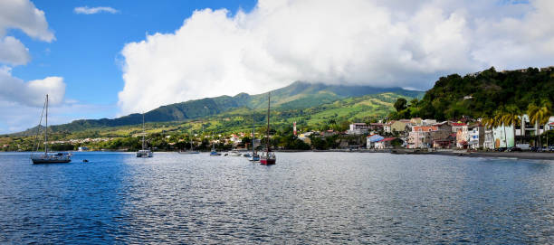 istock Boat at anchor on Saint Pierre 1363877828