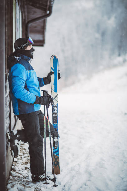 istock A young skier skiing in a snowy forest 1363884027