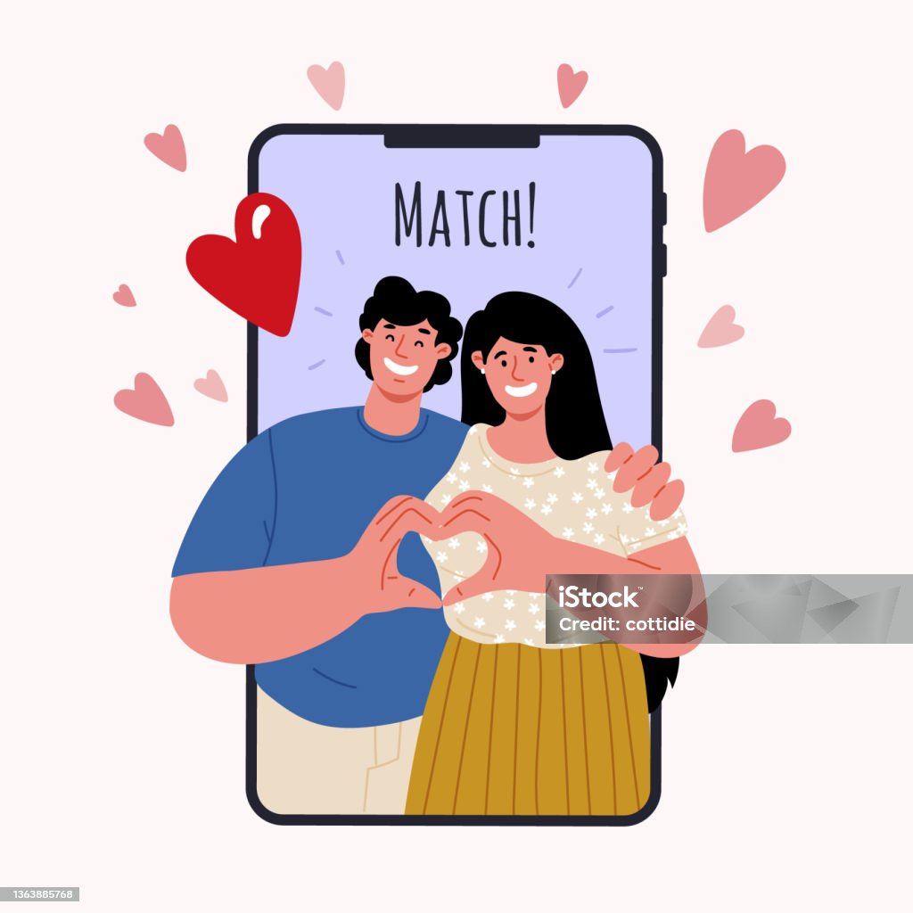 nauwkeurig Struikelen Geheugen Online Dating Matchfinding Soul Mate With Mobile Appvalentines Dayvector  Flat Stock Illustration - Download Image Now - iStock