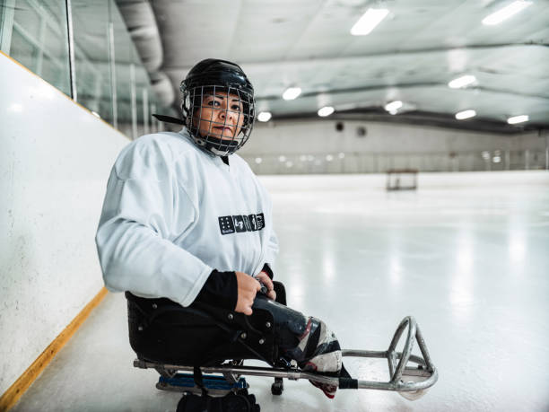 istock Latin woman  playing para hockey 1363890631