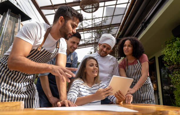 istock Staff in a business meeting a a restaurant 1363895168