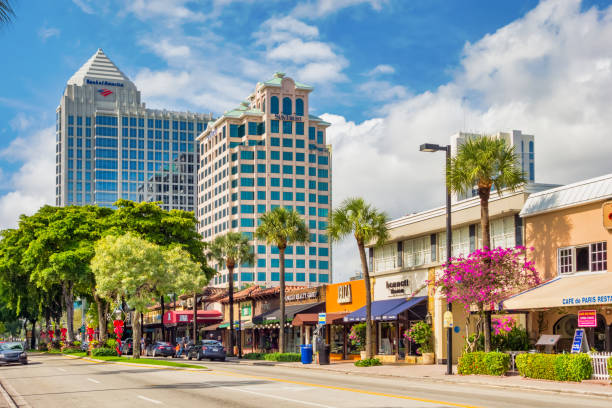 downtown fort lauderdale florida - broward county imagens e fotografias de stock