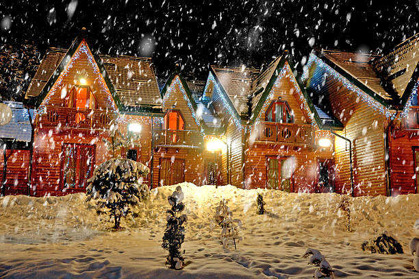 istock Night Christmas House 136390674