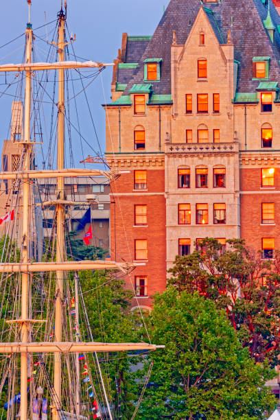 victoria, vancouver island - empress hotel imagens e fotografias de stock