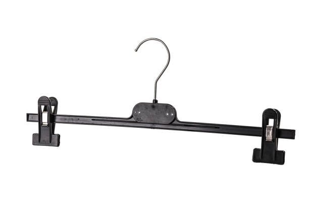istock Black plastic hanger for clothes isolated on white background.. 1363911211