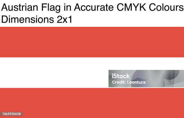 Austria Color Code Austrian Flag In Accurate Cmyk Colors Stock Illustration - Download ...