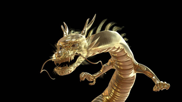 istock Golden Chinese Dragon 1363925893