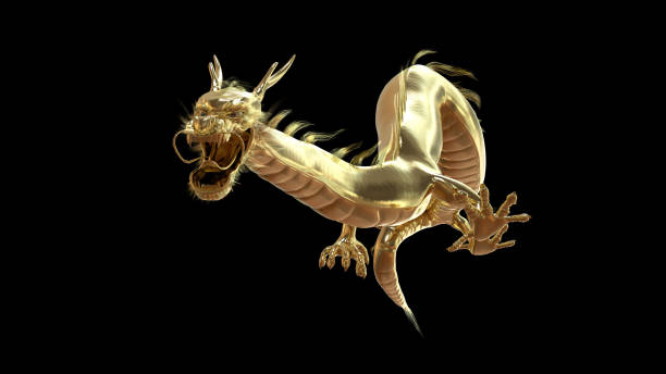 istock Full body Gold Dragon. 1363926468