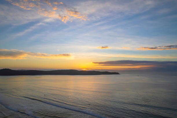 istock Sunrise seascape with a mix of high and medium clouds 1363931496