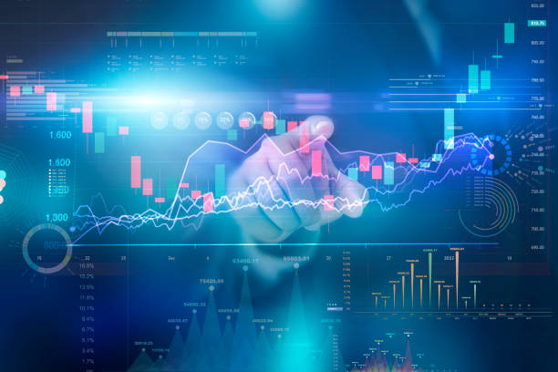 istock Businessman Touching Candle Bar graph 1363931546