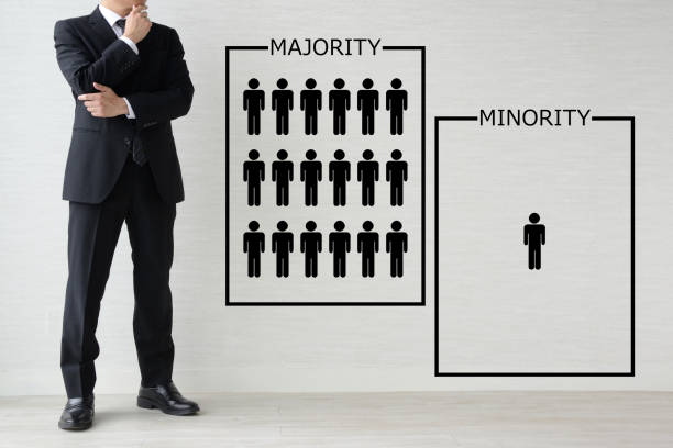 istock Business and life style concepts, majority and minority 1363936362