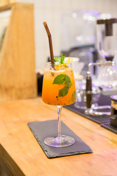 istock Cocktail passion fruit juice cold refreshing drink. 1363938274
