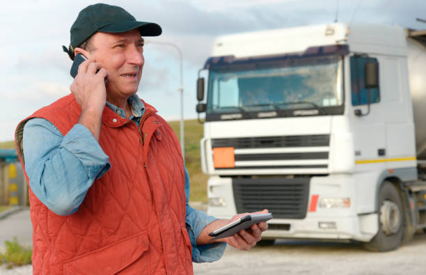 istock Truck Driver on the Phone 1363938405
