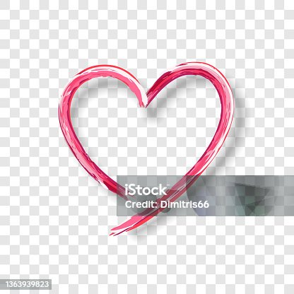 istock Multicolored brush stroke heart 1363939823