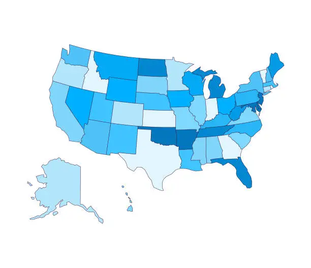 Vector illustration of USA map