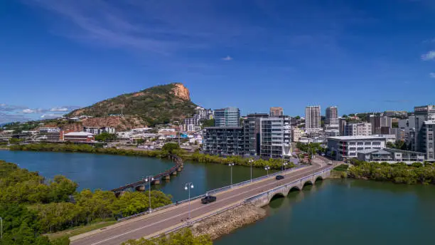 Photo of Townsville marina with a view of Castle Hill, Queensland, Australia