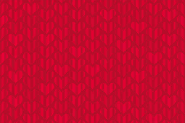 бесшовный узор с сердцами - valentines day stock illustrations