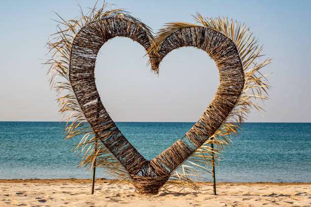 Wedding ceremony arch by the sea